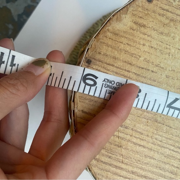 Vintage Dritz Scovill floral sewing oval basket container green pink tan - Picture 8 of 13